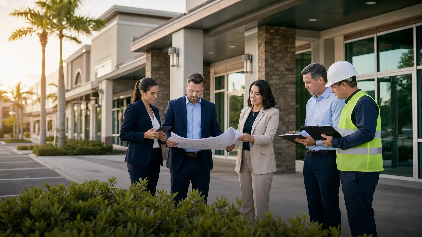 Editorial scene illustrating commercial closings due diligence in Southwest Florida