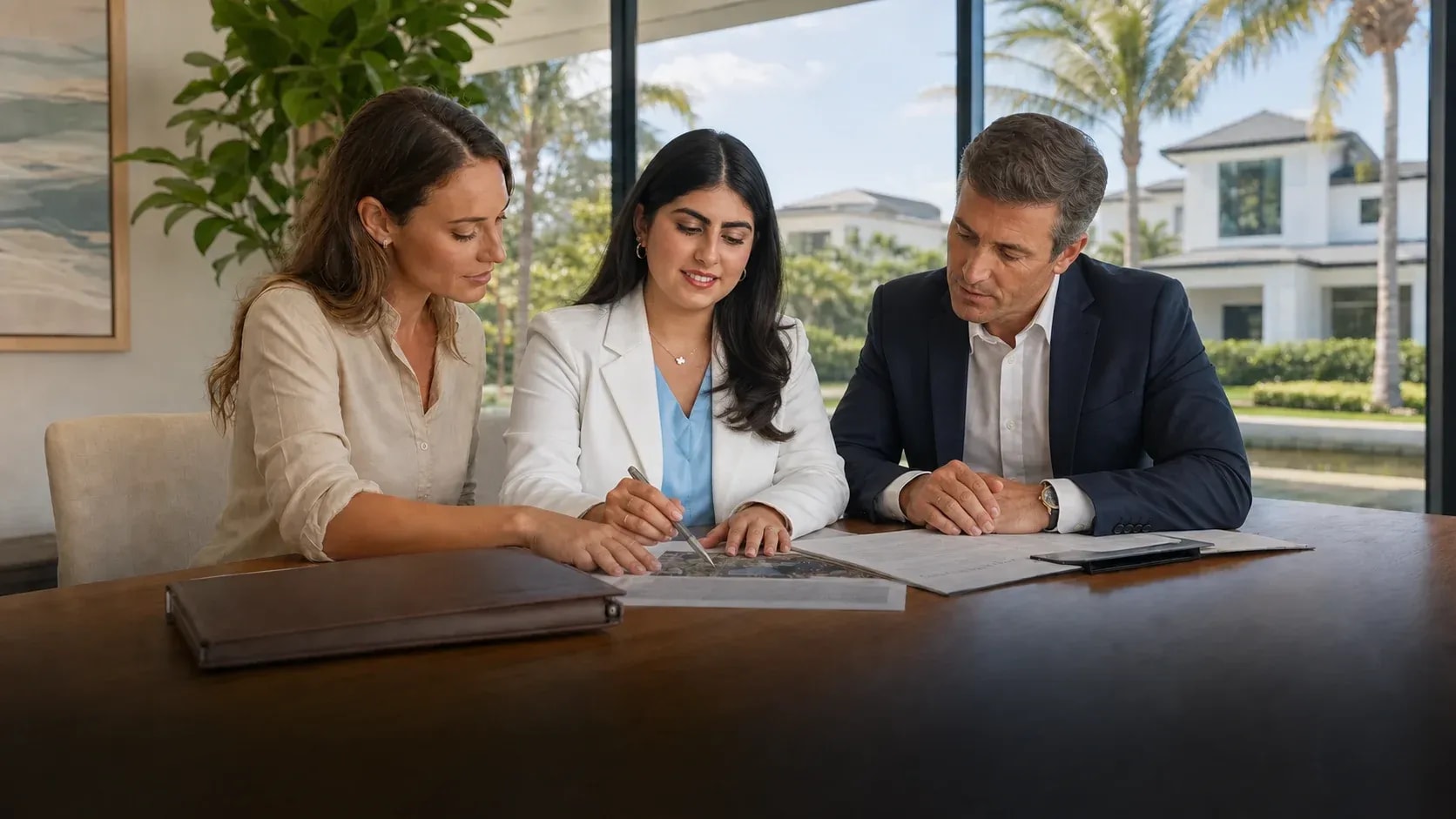 Editorial scene illustrating contract review deposit inspection financing in Southwest Florida