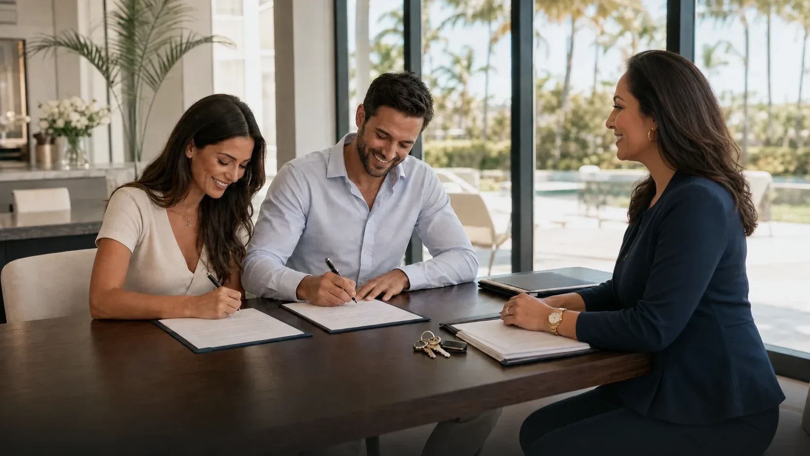 Editorial scene illustrating fsbo closing recording in Southwest Florida