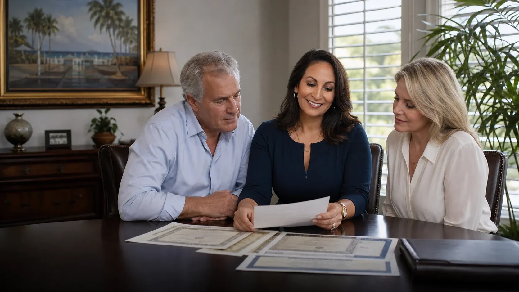 Calm estate planning scene illustrating planning for business owners ownership interests