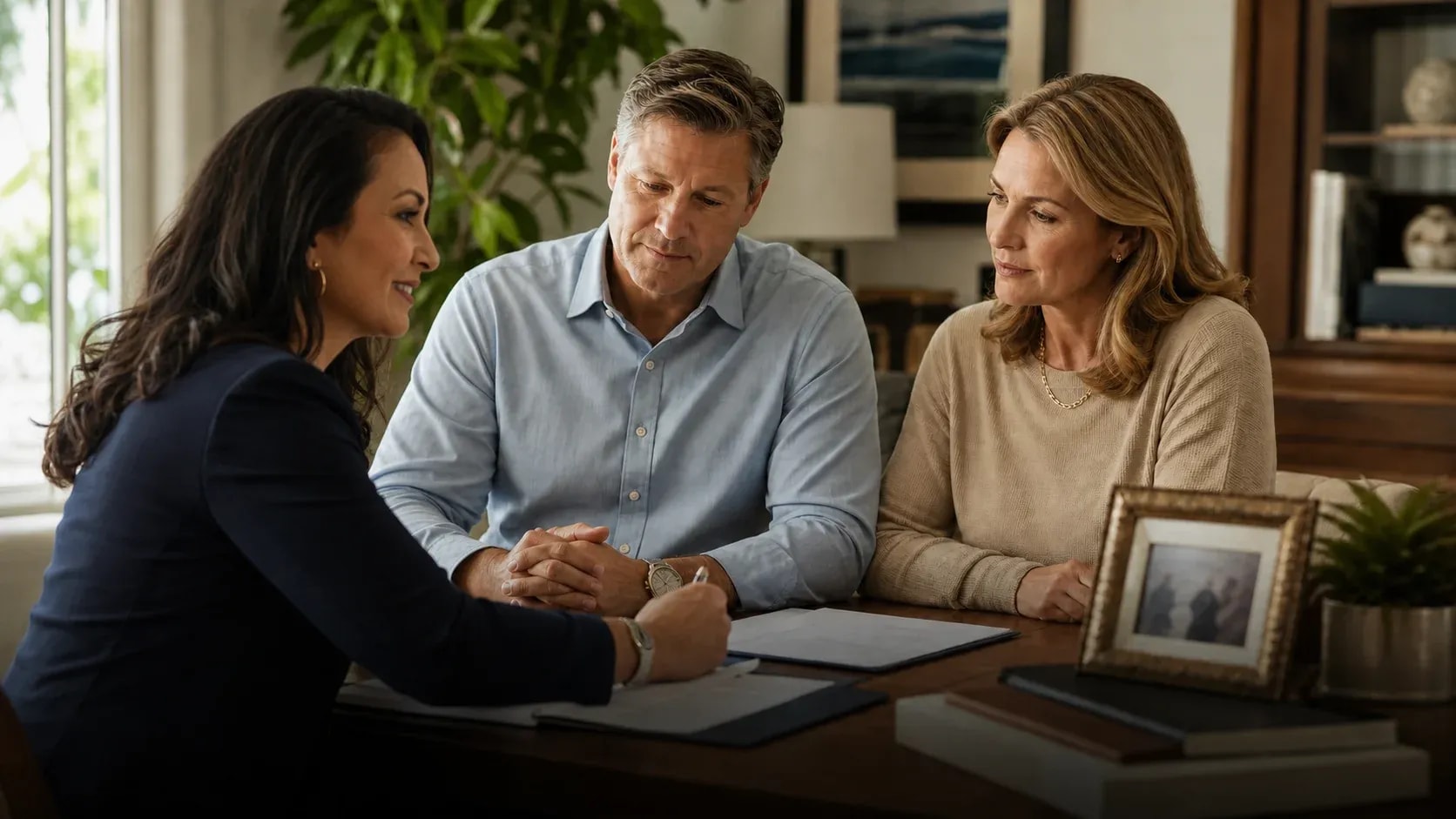 Calm estate planning scene illustrating planning for business owners personal plan