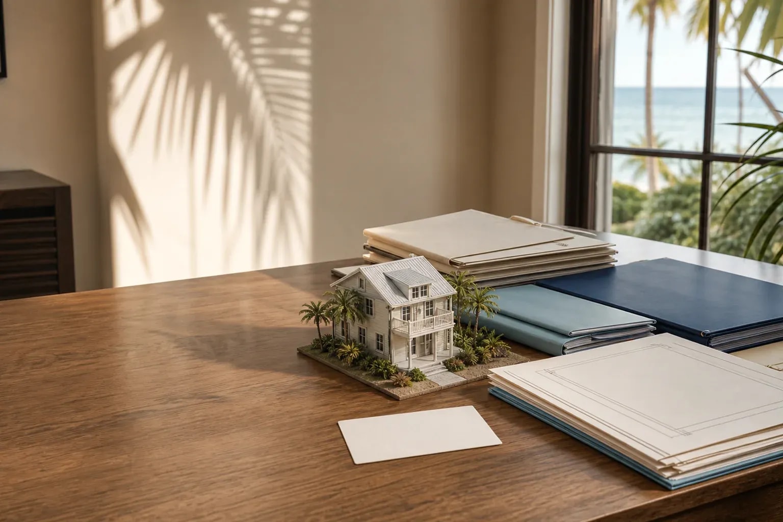 Property and beneficiary documents arranged for coordinated review