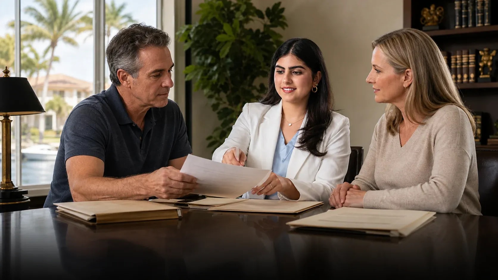 Editorial scene illustrating real estate disputes ownership title in Southwest Florida