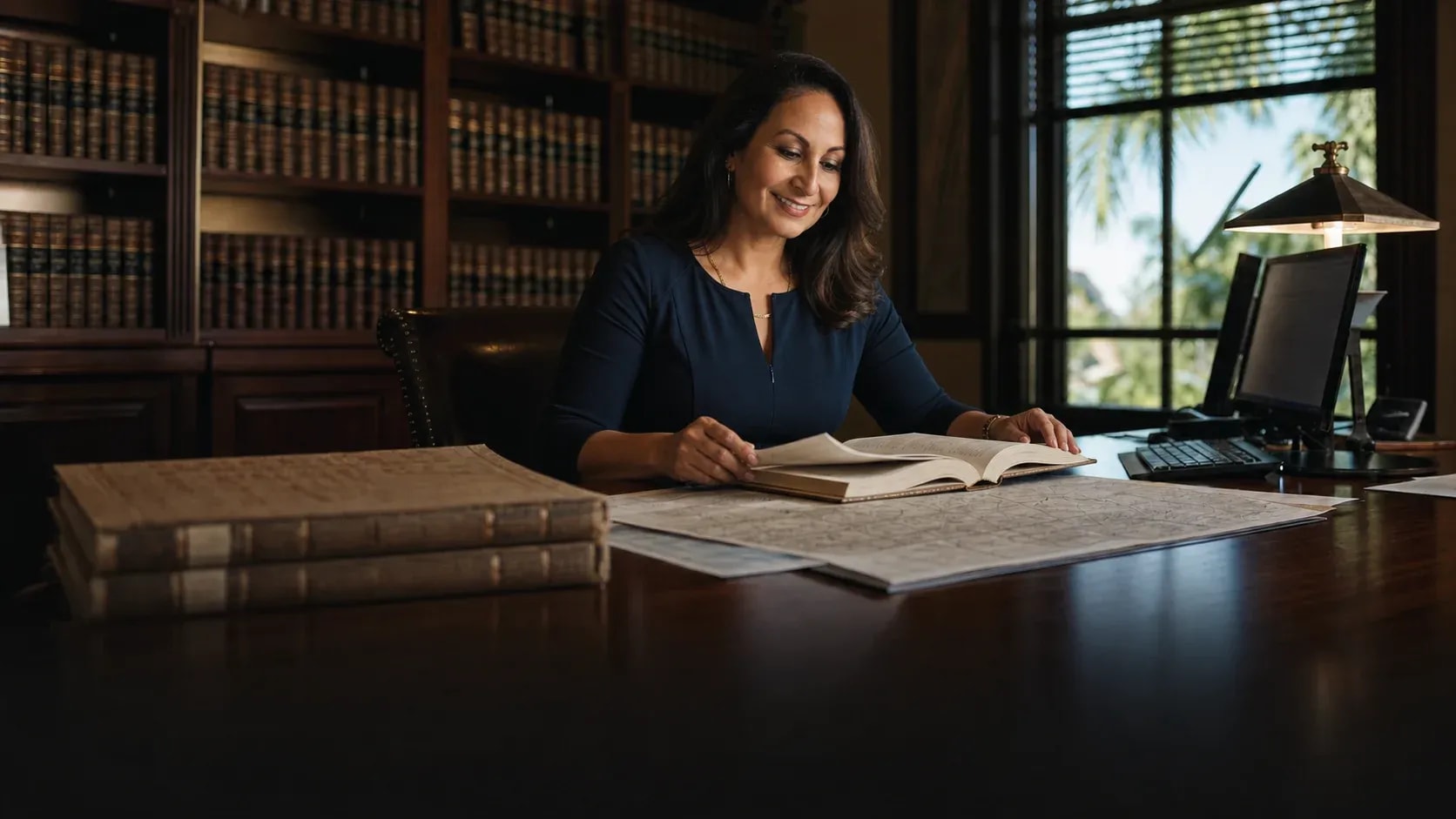 Editorial scene illustrating title services public record in Southwest Florida