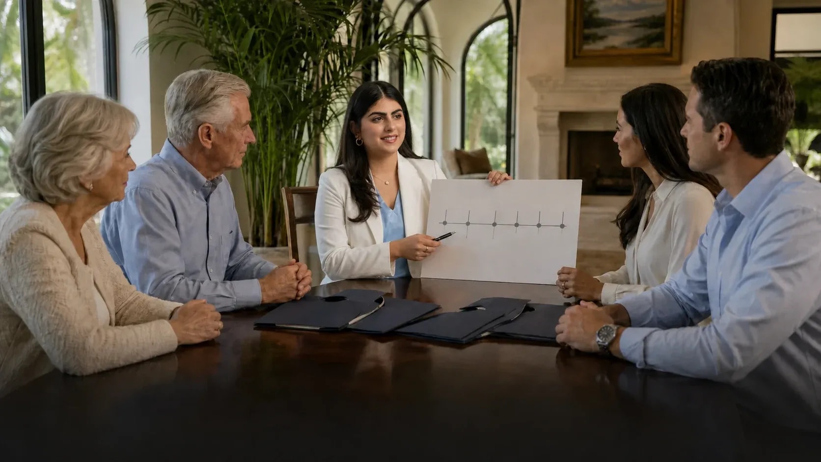 Calm estate planning scene illustrating trusts distribution