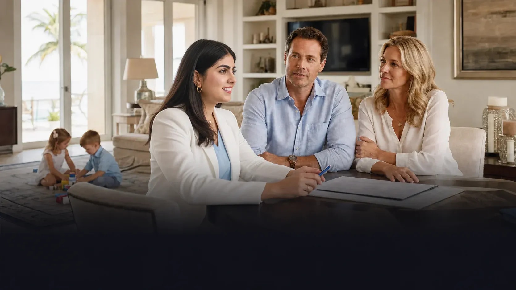 Calm estate planning scene illustrating wills guardians