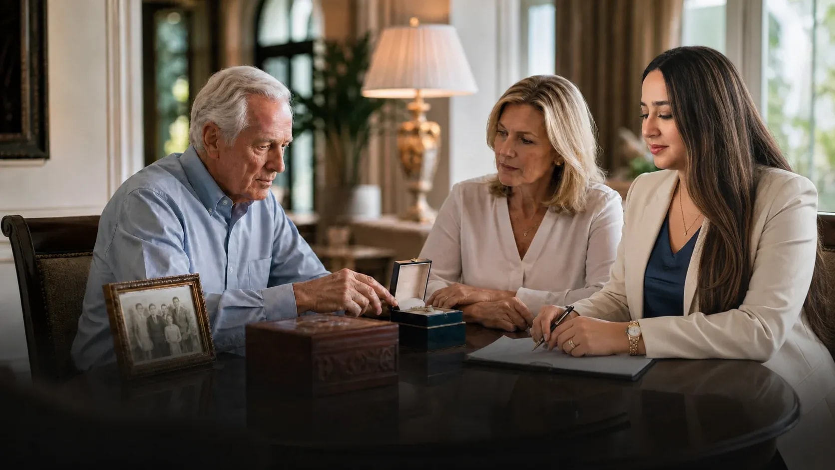 Calm estate planning scene illustrating wills specific gifts