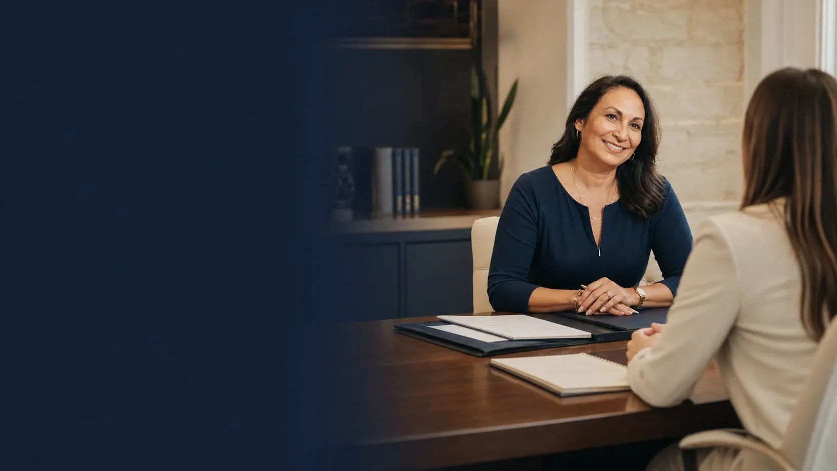 Colina Law team member meeting with a personal injury client
